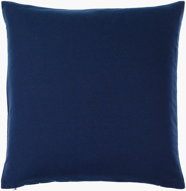 Surya Suits Modern 18"L X 18"W Accent Pillow - Stylish Cotton Design For Textured Home Decor Upgrade Navy Blue Cotton,Cotton Sts001-2020p