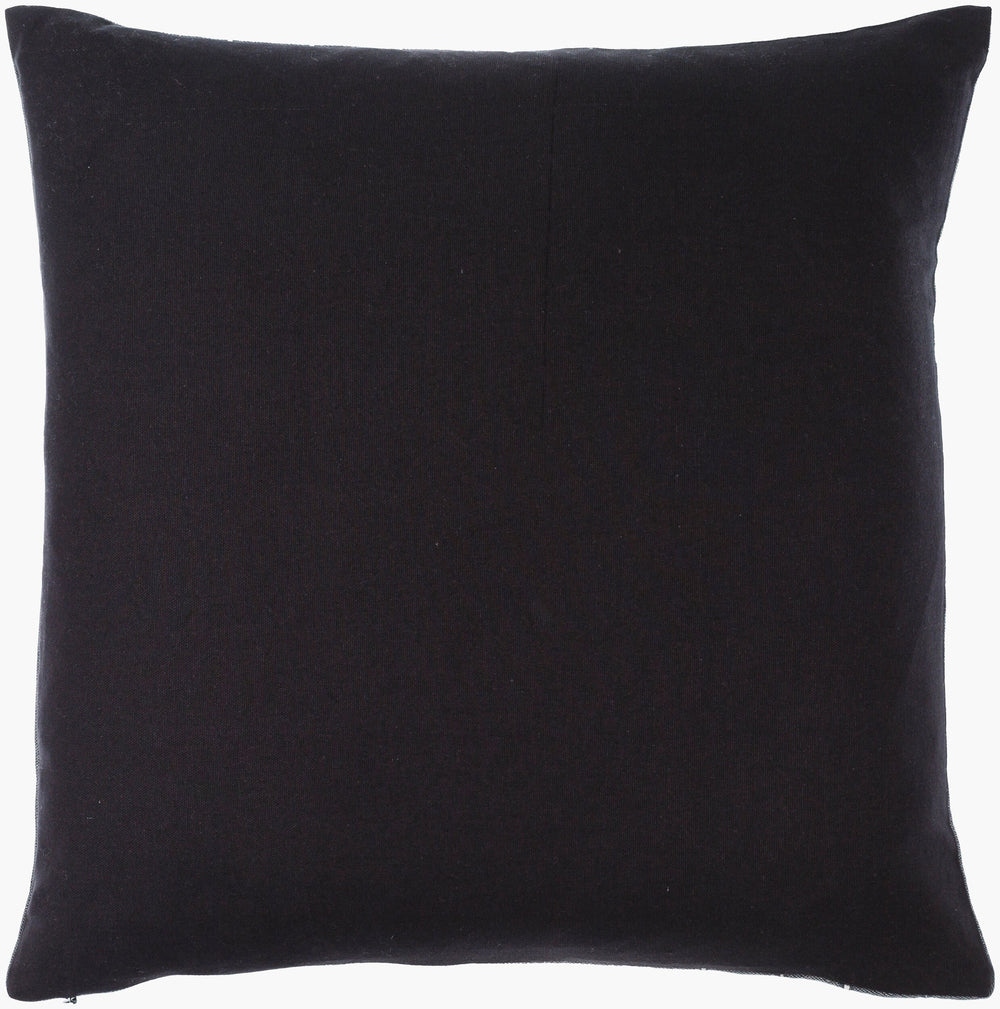Surya Suits Modern 18"L X 18"W Accent Pillow - Stylish Cotton Design For Textured Home Decor Upgrade Charcoal Cotton,Cotton Sts003-2020