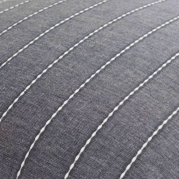 Surya Suits Modern 18"L X 18"W Accent Pillow - Stylish Cotton Design For Textured Home Decor Upgrade Charcoal Cotton,Cotton Sts003-2020