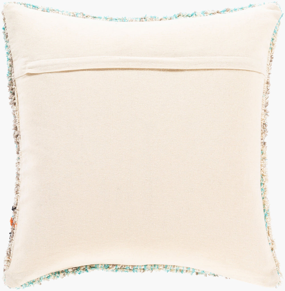 Surya Settat Global Inspired 18” Accent Pillow - Elegant Cotton & Polyester Design For Eclectic Charm Blue Cotton,Polyester,Cotton Stt001-2222d