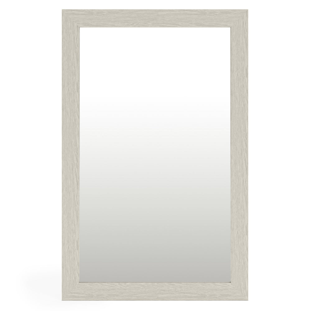 Bernhardt Bernhardt Tempo Mirror — Wire‑Brushed Larza Oak Frame Rustic Modern Wall Mirror 50"W X 32"H 346336