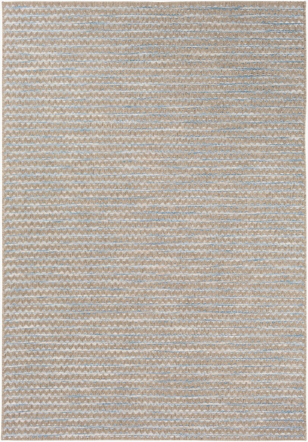 Livabliss Santa Cruz Belgian Woven Geometric Polypropylene Flat Weave Rug for Patio or Entryway Blue, Pale Blue 5'3" x 7'7" STZ6009-5477