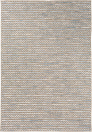 Livabliss Santa Cruz Belgian Woven Geometric Polypropylene Flat Weave Rug for Patio or Entryway Blue, Pale Blue 5'3" x 7'7" STZ6009-5477