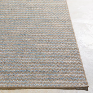 Livabliss Santa Cruz Belgian Woven Geometric Polypropylene Flat Weave Rug for Patio or Entryway Blue, Pale Blue 2' x 3'7" STZ6009-237