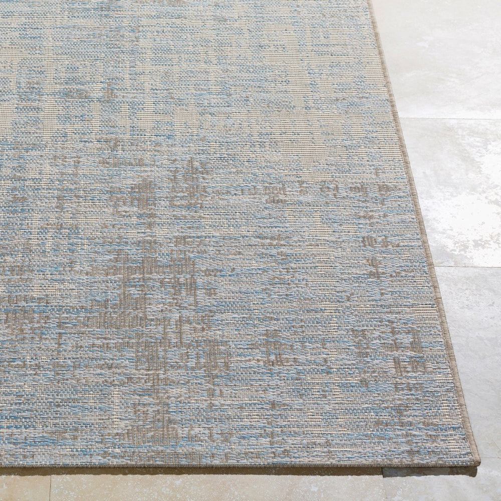 Livabliss Santa Cruz Belgian Flatweave Polypropylene Geometric Area Rug for High Traffic Rooms Blue, Pale Blue 3'11" x 5'7" STZ6013-457