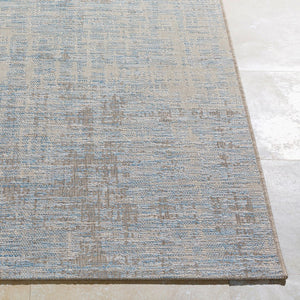 Livabliss Santa Cruz Belgian Flatweave Polypropylene Geometric Area Rug for High Traffic Rooms Blue, Pale Blue 3'11" x 5'7" STZ6013-457