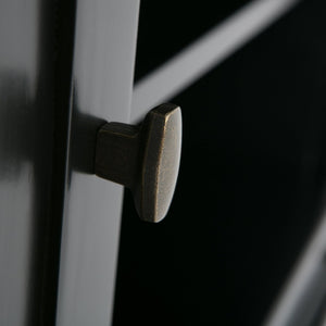 English Elm Warm Shaker Tv Media Stand - Handcrafted Solid Wood In Rich Black With Storage & Cord Management B136P159718-GIGA