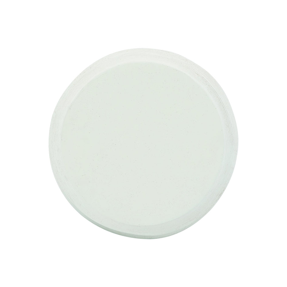 Bernhardt Bernhardt Kai Outdoor Side Table — Coastal Rattan-Texture Stonecast, All-Weather White Finish, Compact 18" Height X01157