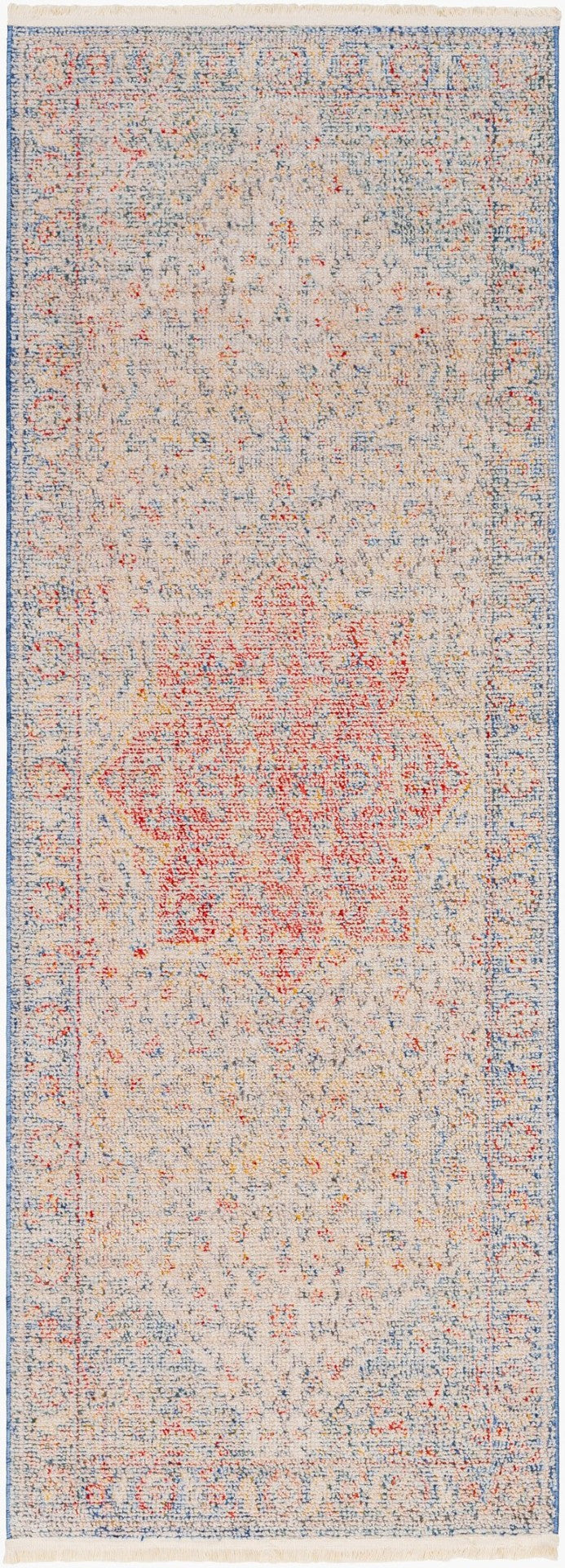Livabliss Subtle Traditional Runner Rug with Fringe Polyester Pile for Hallways and Entryways SUB2302-2773