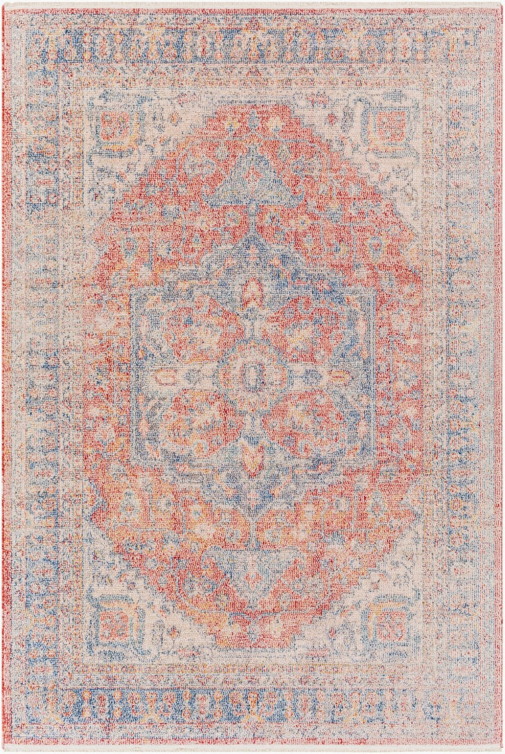 Livabliss Subtle Polyester Machine Woven Area Rug with Fringe Transitional Living Room Accent SUB2305-9212