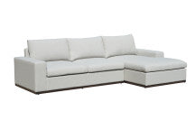 English Elm Steve Silver - Wyatt 2-Piece Sectional with Cocktail Table in White — Outdoor-Ready Fabric, Aluminum Base, Fade-Resistant Finish B081S00399