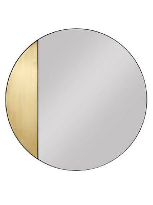 A.R.T. Furniture Bobby Berk Jonsi Mirror - Contemporary Asymmetrical Design In Black And Brass For Unique Home Style Gold, Black Material, Metal Iron Parts & Multilayer Board & Lens 239120-1240