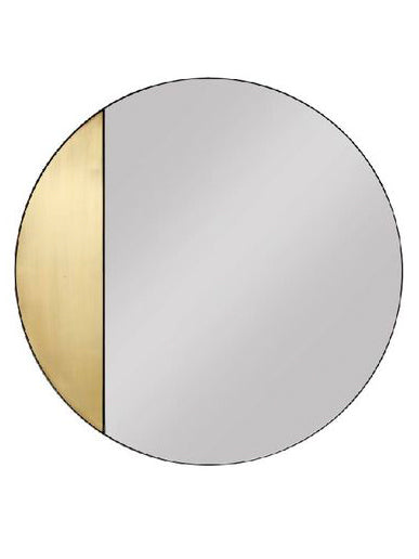 A.R.T. Furniture Bobby Berk Jonsi Mirror - Contemporary Asymmetrical Design In Black And Brass For Unique Home Style Gold, Black Material, Metal Iron Parts & Multilayer Board & Lens 239120-1240