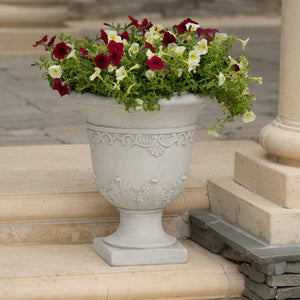 English Elm Moroccan Handcrafted Urn Planter with Artisan Texture for Patio or Living Room Decor 52168.00WHI