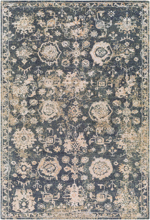 Surya Sufi Hand-made 10' X 14' Rug - Luxurious Wool & Viscose Blend For Exotic Home Decor Charm Charcoal Wool,Viscose Suf2300-69
