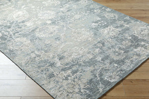 Surya Sufi Hand-made 10' X 14' Rug - Luxurious Wool & Viscose Blend For Exotic Home Decor Charm Charcoal Wool,Viscose Suf2303-69