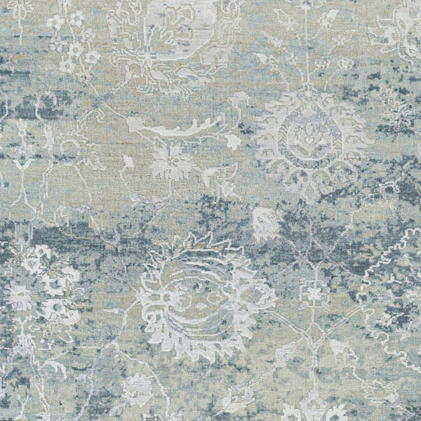 Surya Sufi Hand-made 10' X 14' Rug - Luxurious Wool & Viscose Blend For Exotic Home Decor Charm Charcoal Wool,Viscose Suf2303-69