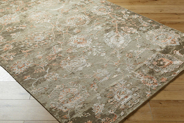 Surya Sufi Hand-made 10' X 14' Rug - Luxurious Wool & Viscose Blend For Exotic Home Decor Charm Rust Wool,Viscose Suf2304-69