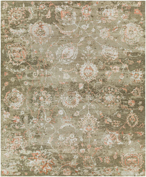 Surya Sufi Hand-made 10' X 14' Rug - Luxurious Wool & Viscose Blend For Exotic Home Decor Charm Rust Wool,Viscose Suf2304-69