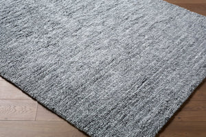 Livabliss Snuggle Handwoven Cotton Wool Accent Rug Plush High Pile for Entryway or Bedroom Steel Gray, Ch 8' x 10' SUG2303-810