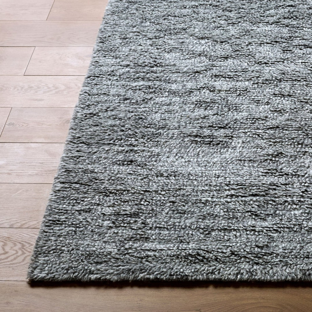 Livabliss Snuggle Handwoven Cotton Wool Accent Rug Plush High Pile for Entryway or Bedroom Steel Gray, Ch 8' x 10' SUG2303-810