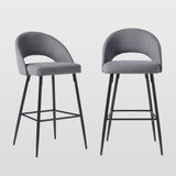 O Upholstered Bar Stool Charcoal OOOD4DCL Walker Edison