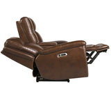 Parker House Jameson - Hickory Power Reclining Zero Gravity Sofa And Loveseat Dark Brown 100% Leather ,Leather Match Mjam-32phz-hkry