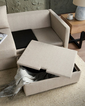 Surya Sukhi Low Profile Contemporary Sectional Sofa for Open Plan Living Rooms SUKI001-307037