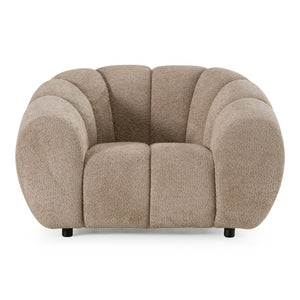 VIG Furniture Suki Modern Taupe Fabric Lounge Chair — 100% Polyester, Solid Pine Frame, Web Suspension, 440 Lb Capacity VGEV-23112-CHR-TAN