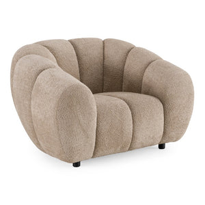 VIG Furniture Suki Modern Taupe Fabric Lounge Chair — 100% Polyester, Solid Pine Frame, Web Suspension, 440 Lb Capacity VGEV-23112-CHR-TAN