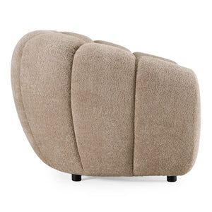 VIG Furniture Suki Modern Taupe Fabric Lounge Chair — 100% Polyester, Solid Pine Frame, Web Suspension, 440 Lb Capacity VGEV-23112-CHR-TAN