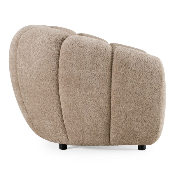 VIG Furniture Suki Modern Taupe Fabric Lounge Chair — 100% Polyester, Solid Pine Frame, Web Suspension, 440 Lb Capacity VGEV-23112-CHR-TAN