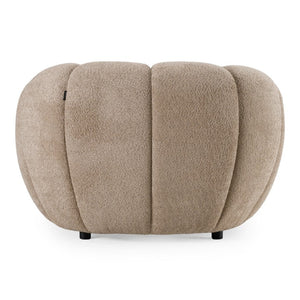VIG Furniture Suki Modern Taupe Fabric Lounge Chair — 100% Polyester, Solid Pine Frame, Web Suspension, 440 Lb Capacity VGEV-23112-CHR-TAN