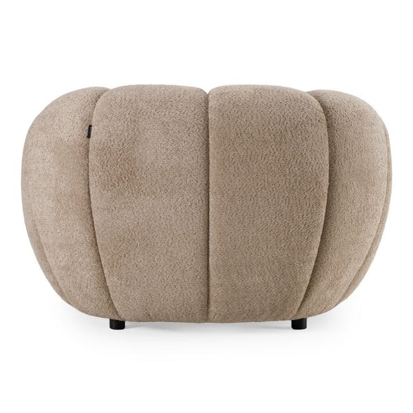 VIG Furniture Suki Modern Taupe Fabric Lounge Chair — 100% Polyester, Solid Pine Frame, Web Suspension, 440 Lb Capacity VGEV-23112-CHR-TAN