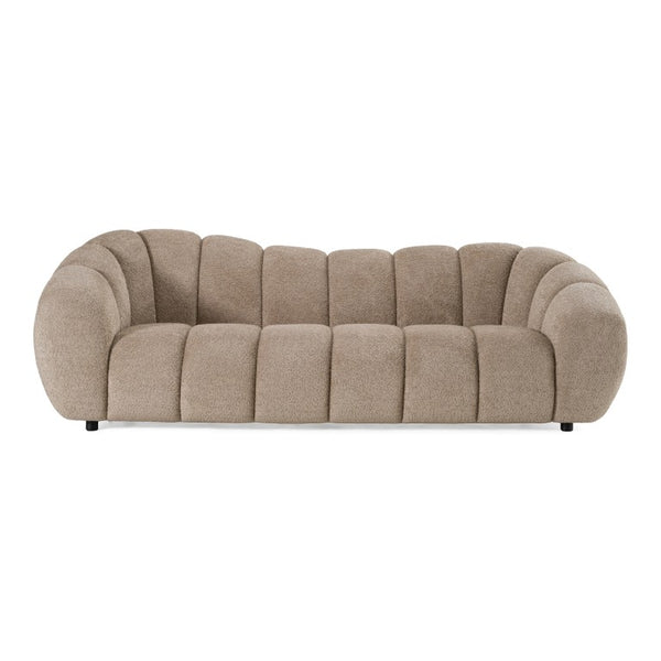 VIG Furniture Suki Taupe Fabric Sofa For 3 — Modern Solid Wood Frame, Foam-Fiber Comfort, Durable Neutral Upholstery VGEV-23112-SOFA-TAN