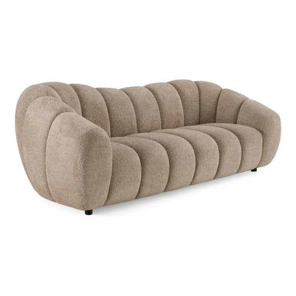 VIG Furniture Suki Taupe Fabric Sofa For 3 — Modern Solid Wood Frame, Foam-Fiber Comfort, Durable Neutral Upholstery VGEV-23112-SOFA-TAN