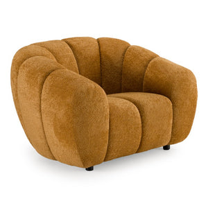 VIG Furniture Suki Modern Camel Fabric Lounge Chair With Rounded Arms, Supportive Tight Back And Durable Build VGEV-23112-CHR-CML