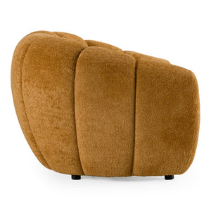 VIG Furniture Suki Modern Camel Fabric Lounge Chair With Rounded Arms, Supportive Tight Back And Durable Build VGEV-23112-CHR-CML