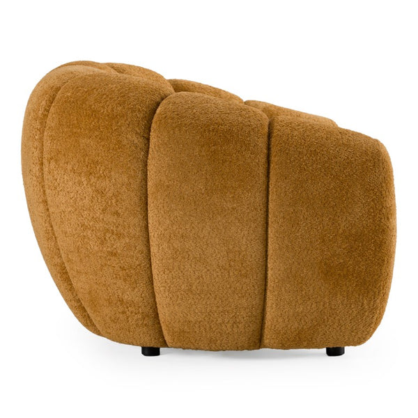 VIG Furniture Suki Modern Camel Fabric Lounge Chair With Rounded Arms, Supportive Tight Back And Durable Build VGEV-23112-CHR-CML