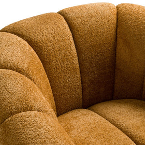 VIG Furniture Suki Modern Camel Fabric Lounge Chair With Rounded Arms, Supportive Tight Back And Durable Build VGEV-23112-CHR-CML
