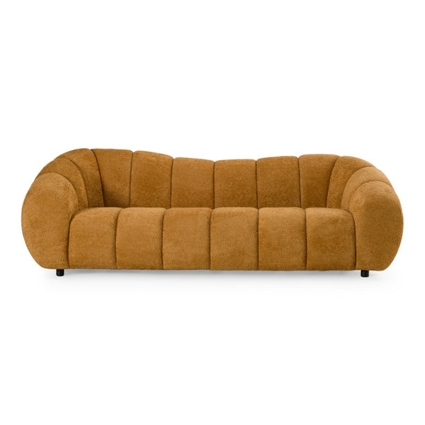 VIG Furniture Suki Camel Fabric Sofa — Modern 3-Seater, Durable Polyester Upholstery, Supportive Foam & Solid Pine Frame VGEV-23112-SOFA-CML