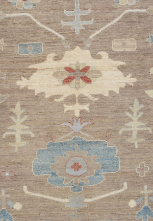 Pasargad Home Melody Hand-knotted Mocha Wool Area Rug - Elegant, Durable, 12' 6" X 14' 5" Size   Sul-2037 12x15