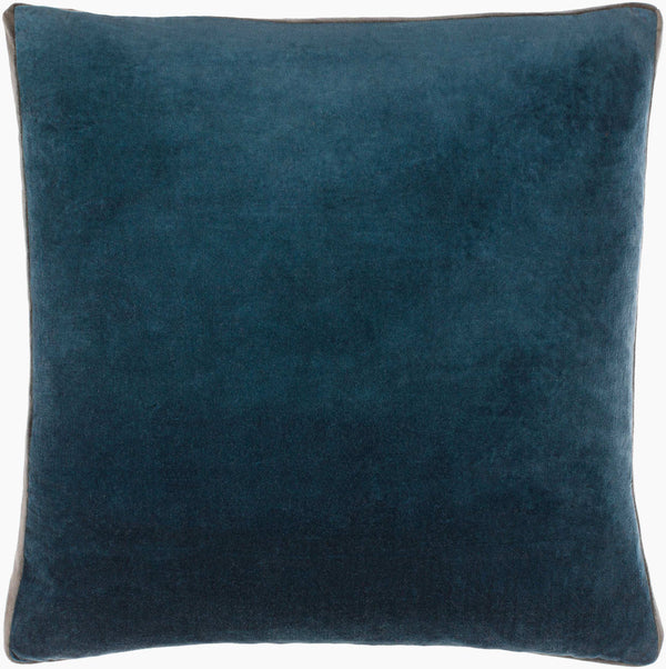Surya Sully 18"X18" Modern Accent Pillow - Soft Cotton, Minimalist Design, Versatile & Easy Care Home Decor Midnight Blue Cotton,Cotton Sul001-2020p
