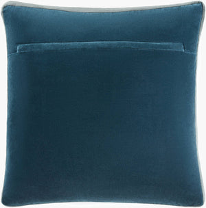 Surya Sully 18"X18" Modern Accent Pillow - Soft Cotton, Minimalist Design, Versatile & Easy Care Home Decor Midnight Blue Cotton,Cotton Sul001-2020p