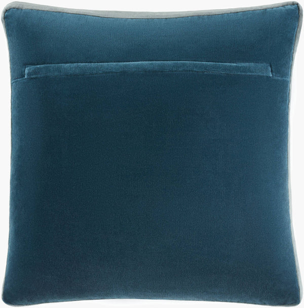 Surya Sully 18"X18" Modern Accent Pillow - Soft Cotton, Minimalist Design, Versatile & Easy Care Home Decor Midnight Blue Cotton,Cotton Sul001-2020p