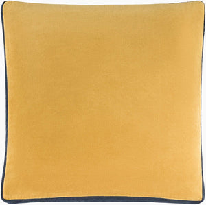 Surya Sully 18"X18" Modern Accent Pillow - Soft Cotton, Minimalist Design, Versatile & Easy Care Home Decor Goldenrod Cotton,Cotton Sul002-2222p