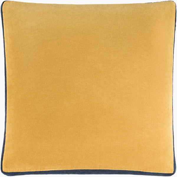 Surya Sully 18"X18" Modern Accent Pillow - Soft Cotton, Minimalist Design, Versatile & Easy Care Home Decor Goldenrod Cotton,Cotton Sul002-2222p