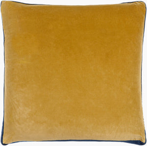 Surya Sully 18"X18" Modern Accent Pillow - Soft Cotton, Minimalist Design, Versatile & Easy Care Home Decor Goldenrod Cotton,Cotton Sul002-2020p