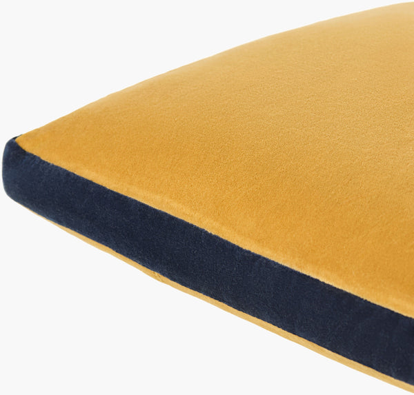 Surya Sully 18"X18" Modern Accent Pillow - Soft Cotton, Minimalist Design, Versatile & Easy Care Home Decor Goldenrod Cotton,Cotton Sul002-2222p