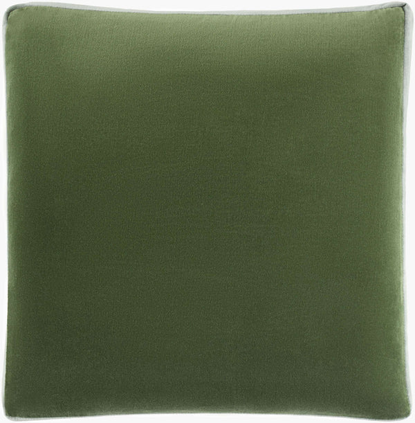 Surya Sully 18"X18" Modern Accent Pillow - Soft Cotton, Minimalist Design, Versatile & Easy Care Home Decor Forest Green Cotton,Cotton Sul003-1818p